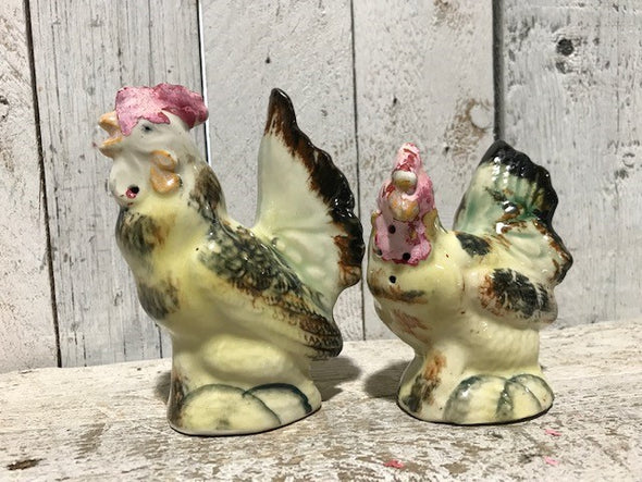 Figurine coq et poule
